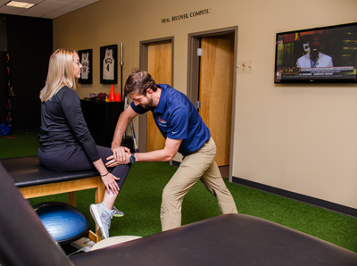 Patient receiving chiropractic care in Kennesaw