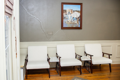 Waiting area of our Marietta chiropractor's office